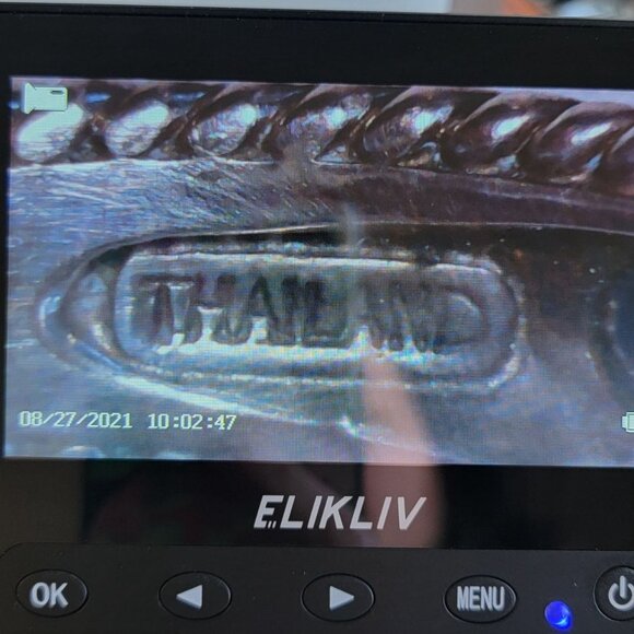 Vintage Thai Silver Sapphire, ruby emerald CNA Ring Rope coil sz 10/ 10.5 - Picture 6 of 8